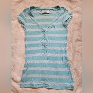 Slim-fit AE striped shirt with buttons